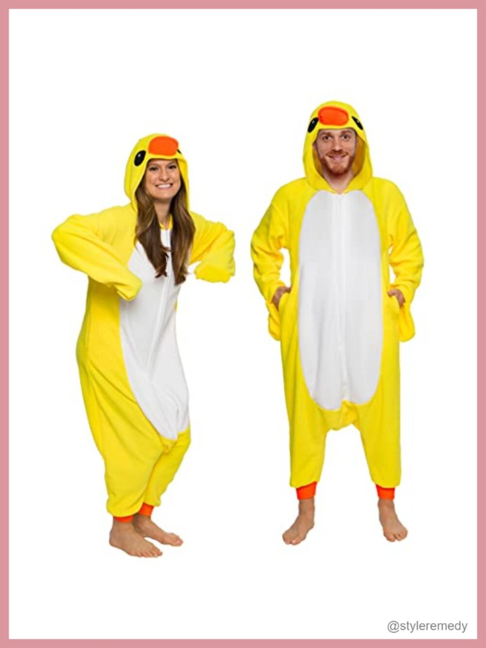 Funziez! Adult Duck Onesie Costume One Piece Plush Halloween Cosplay
